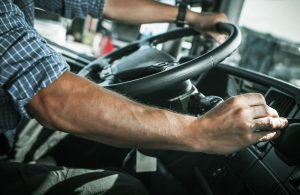 truck driver behind the wheel