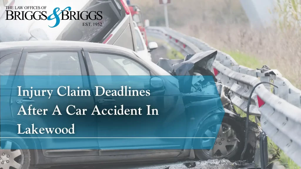 Injury Claim Deadlines After A Car Accident In Lakewood Image